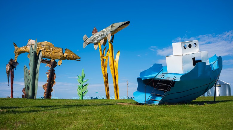 structures on the Enchanted Highway