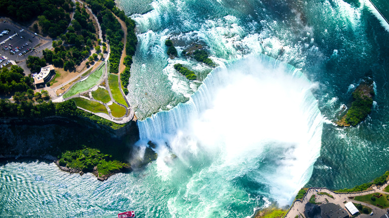 Niagara Falls from a helicopter