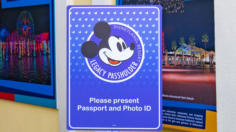 Disneyland Passholder sign