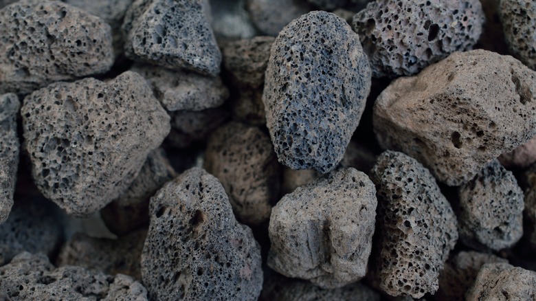 pile of lava rocks