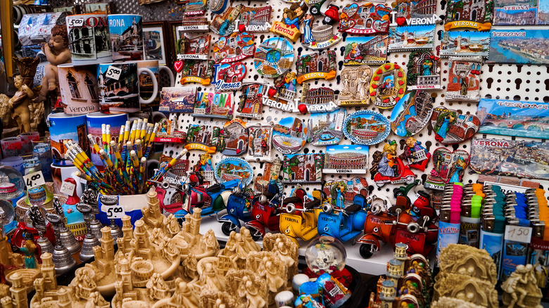 colorful souvenirs in Italy