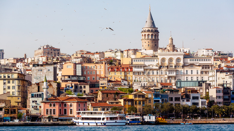 Buildings like Galata tower in Beyoğlu's city skyline