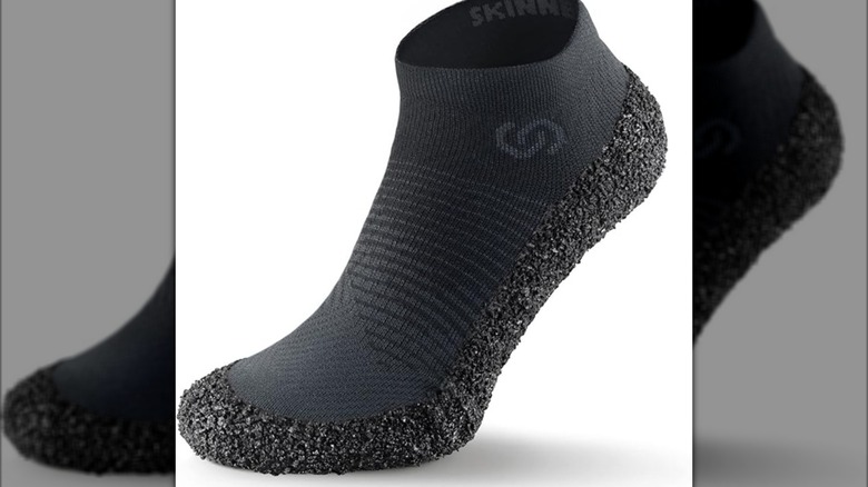 Black barefoot sock shoe by Skinners