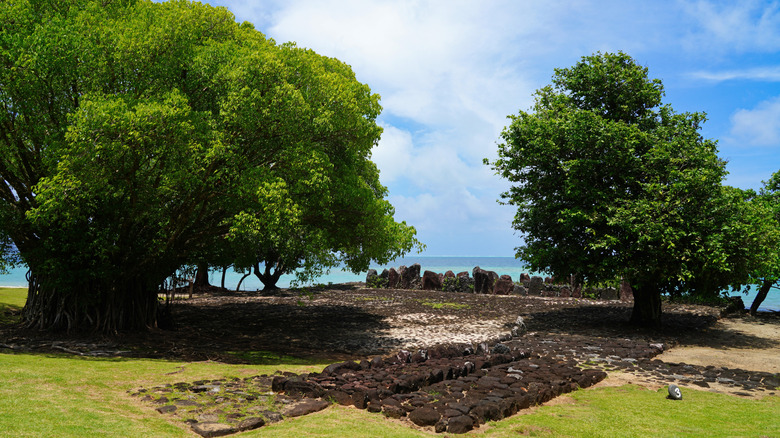 Marae Taputapuāte, a sacred site Raiatea, French Polynesia