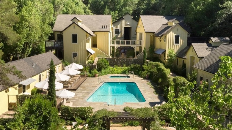 Aerial view of the Farmhouse Inn