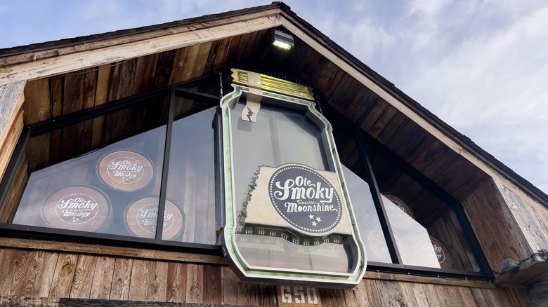 Ole Smoky Moonshine jar sign Gatlinburg