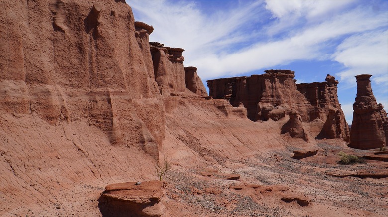 Red cliffs and rock formations