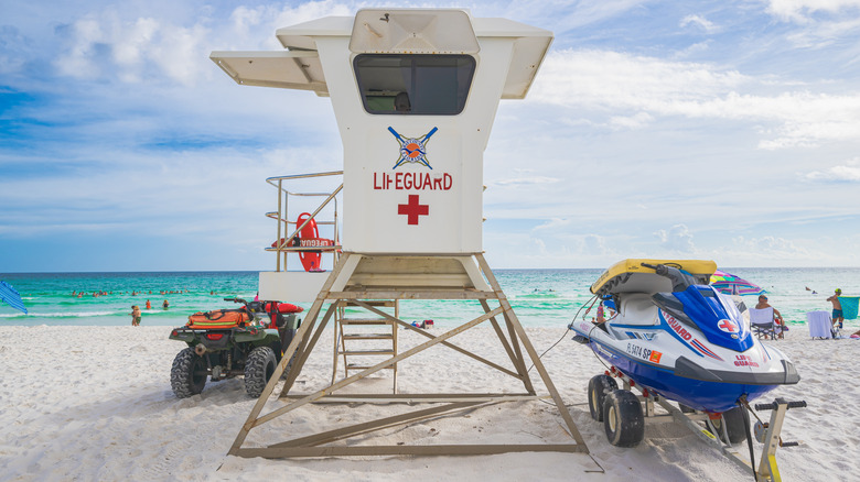 Lifeguard chair, get ski, and ATV at Panama City Beach