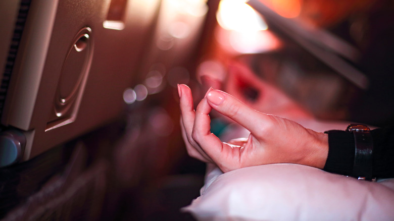 Meditating on a flight