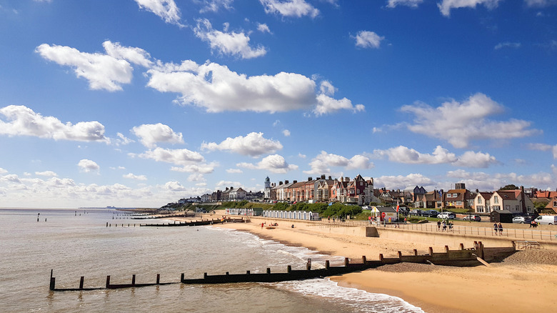 Southwold beach sunny day UK