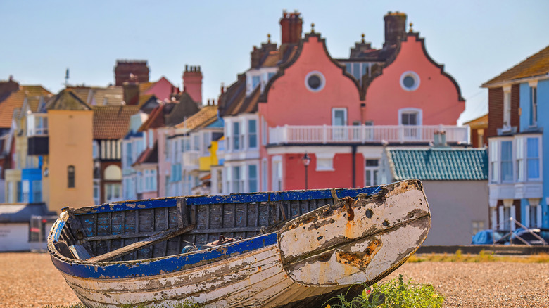 Old fishing boat Aldeburgh beach