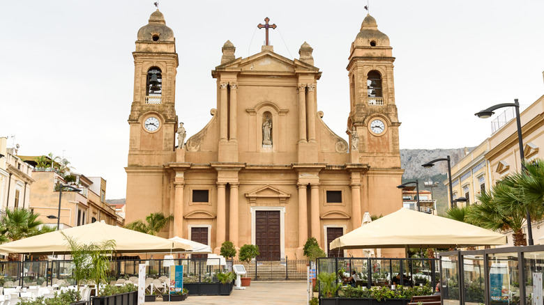 The Piazza Duomo in Terrasini, Sicily