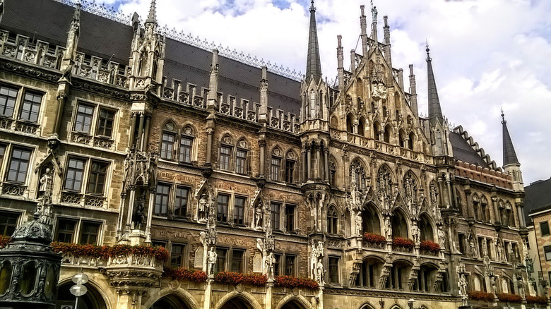 brown ornate building with spires