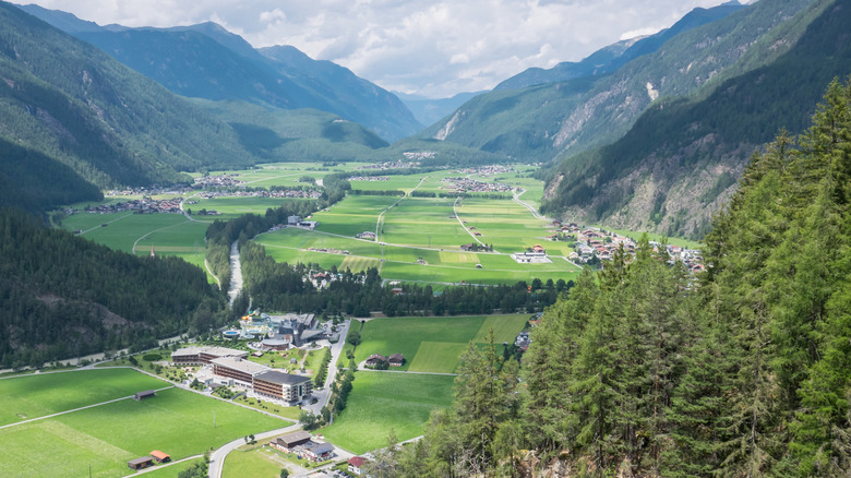 The valley and mountains around Längenfeld, Austria