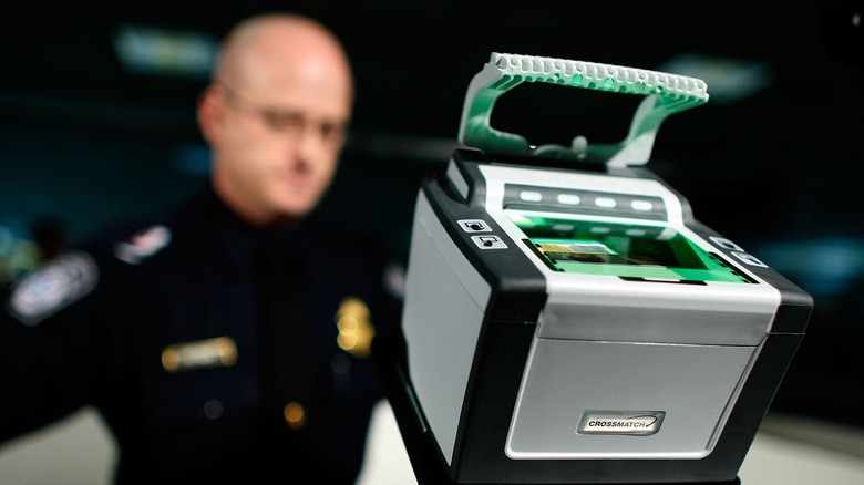 Fingerprint scanning at airport security