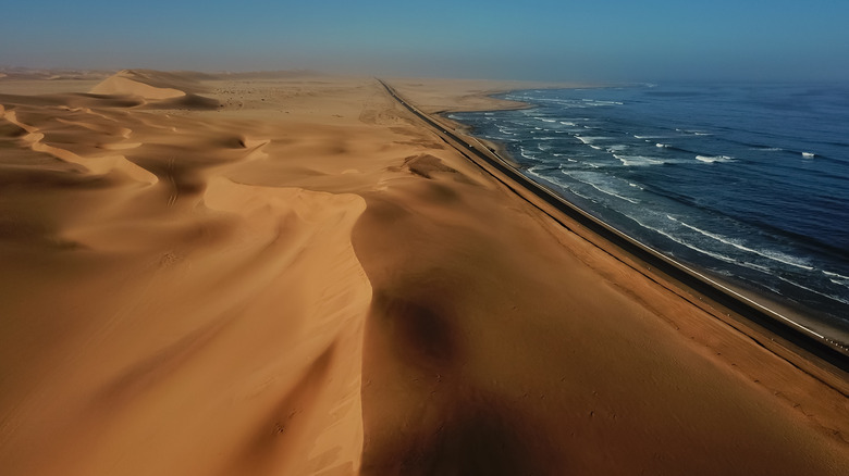 Namib dunes meet the ocean