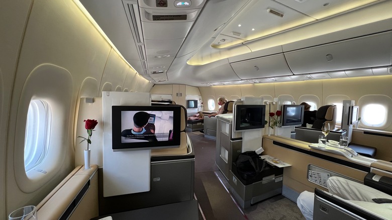 First class on Lufthansa plane