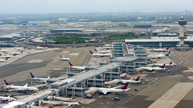 Aerial of JFK International Airport