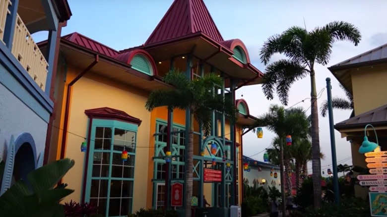 Caribbean Beach Resort pavilion at night