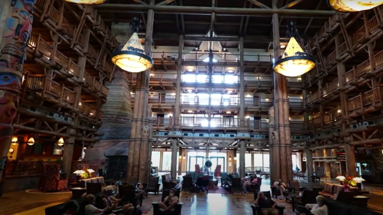 The Wilderness Lodge's main lobby