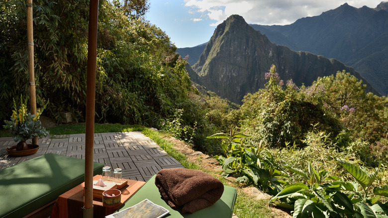 view from lodge at Machu Picchu