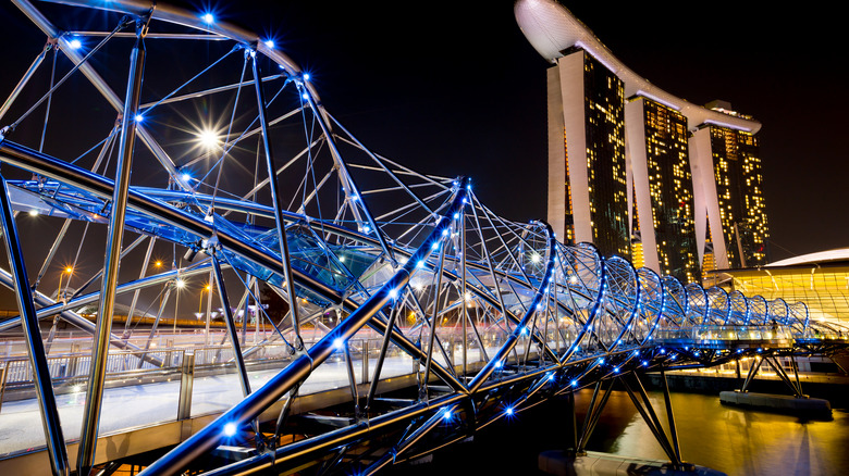 Helix Bridge with LED lights