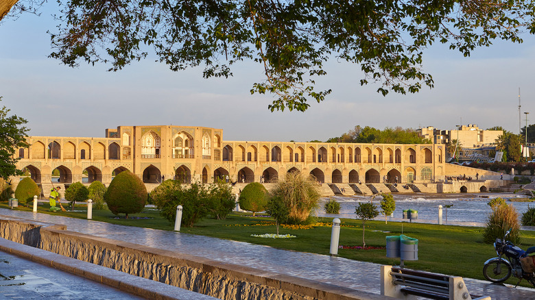 Khaju Bridge at sunset