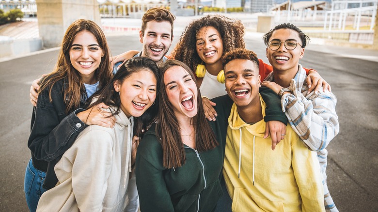 group of friends on a trip