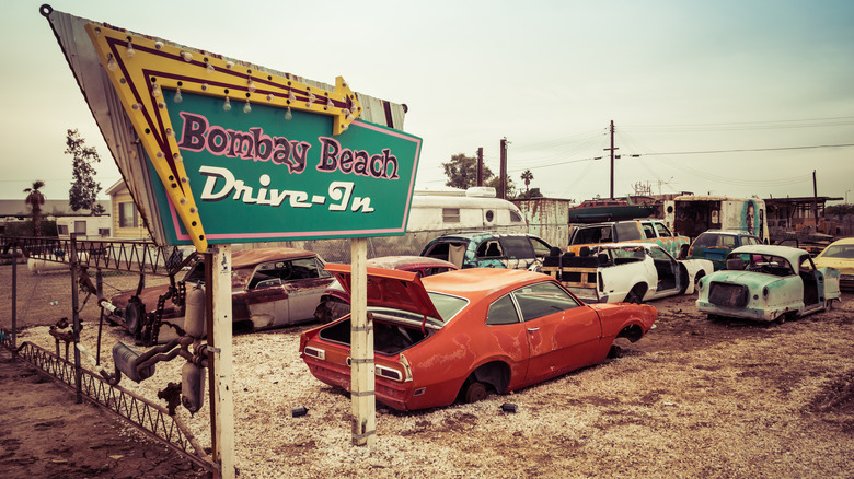 Bombay Beach's abandoned drive in
