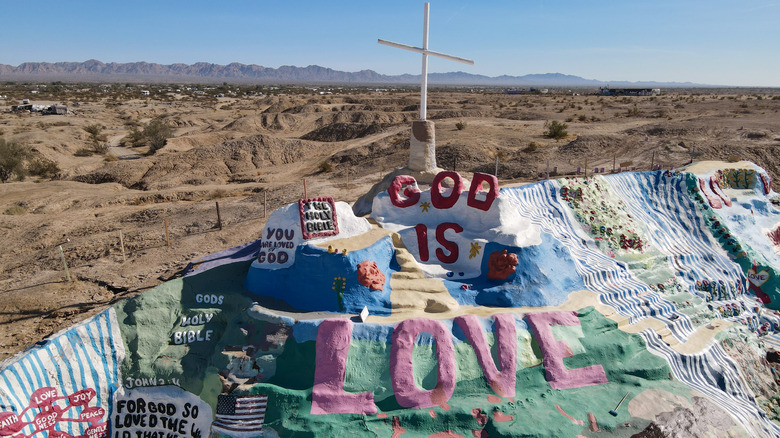 Salvation Mountain in Slab City