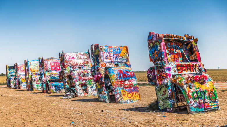 the colorful Cadillac Ranch