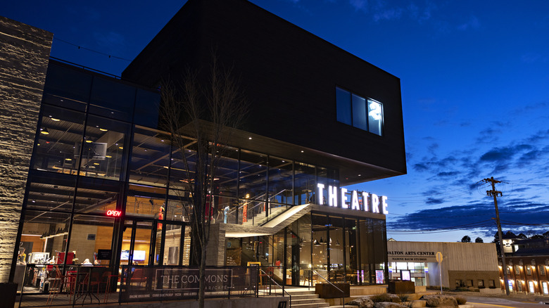 the exterior of the TheaterSqaured building in Fayetteville AR