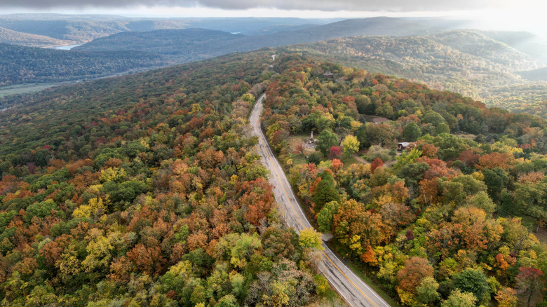 highway 71 through the Ozark Mountains in Arkansas