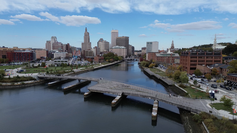 Aerial landscape of Downcity Providence