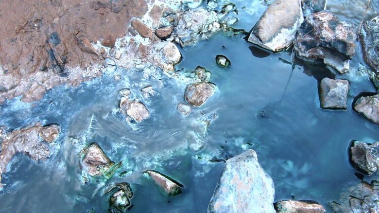 Aerial view of hot springs