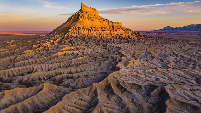 Factory Butte Caineville Mesa sunset