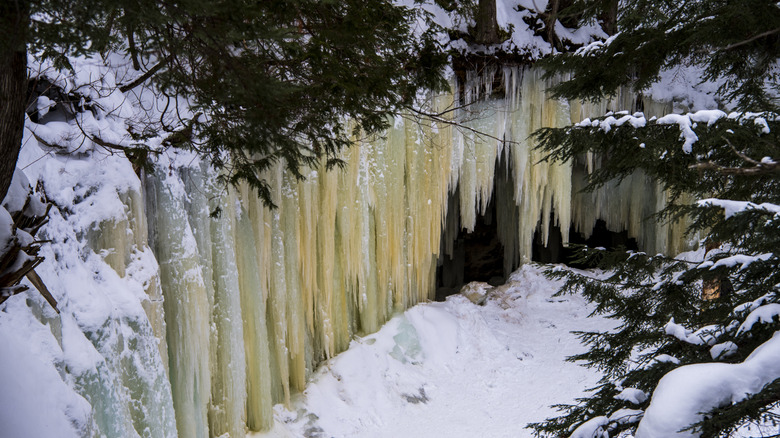 Michigan's Eben Ice Caves in the winter