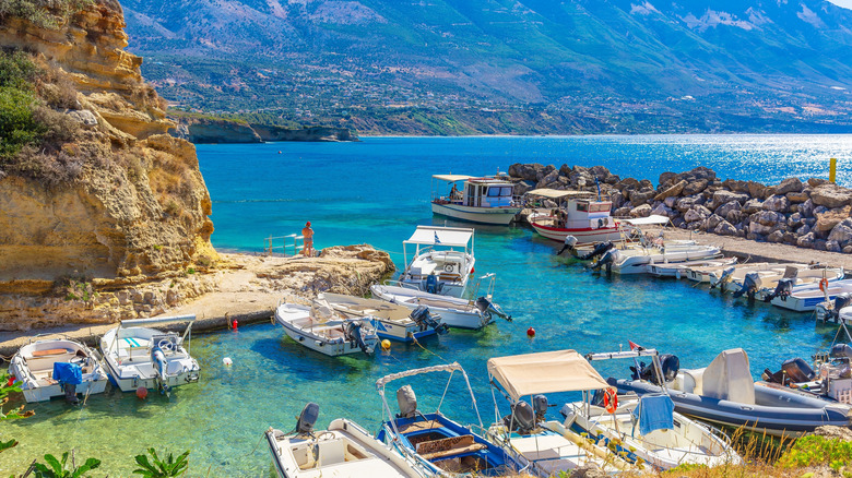 Fishing boats at the port of Pessada