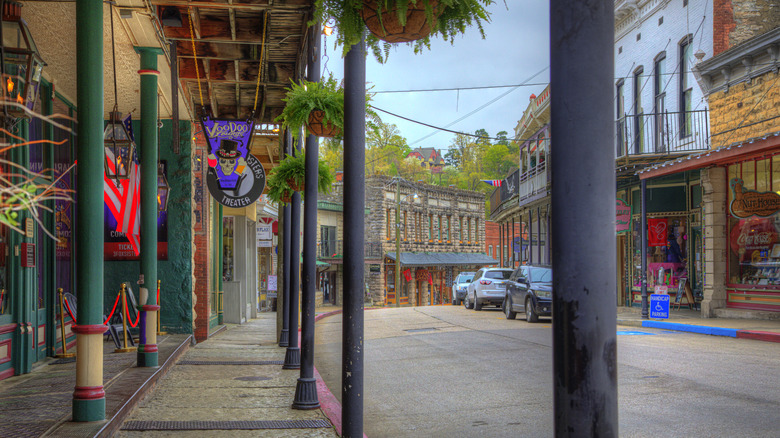 View of a street in downtown Eureka Springs