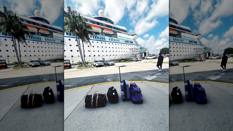 Luggage outside Margaritaville cruise