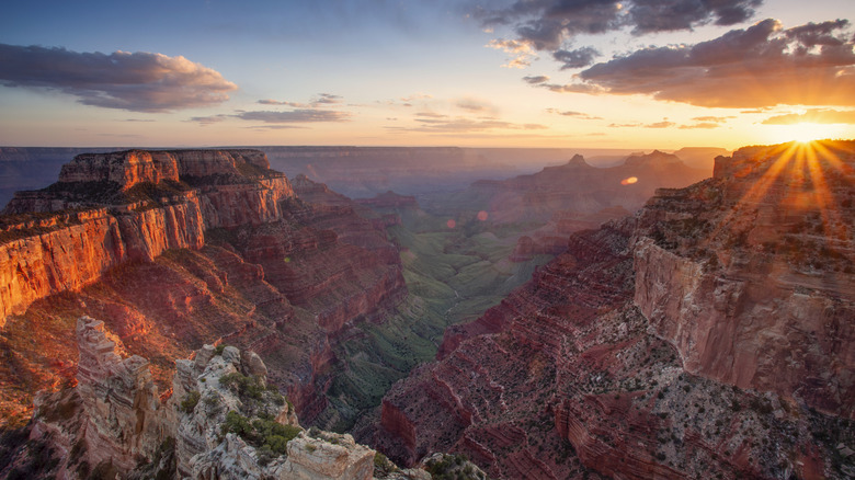 Sunset over the North Rim of the Grand Canyon