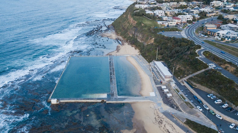 aerial view of Newcastle ocean baths