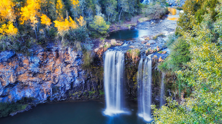 Danger Falls in Bellingen, New South Wales, photographed from above