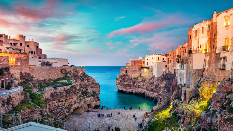 Polignano a Mare at sunset