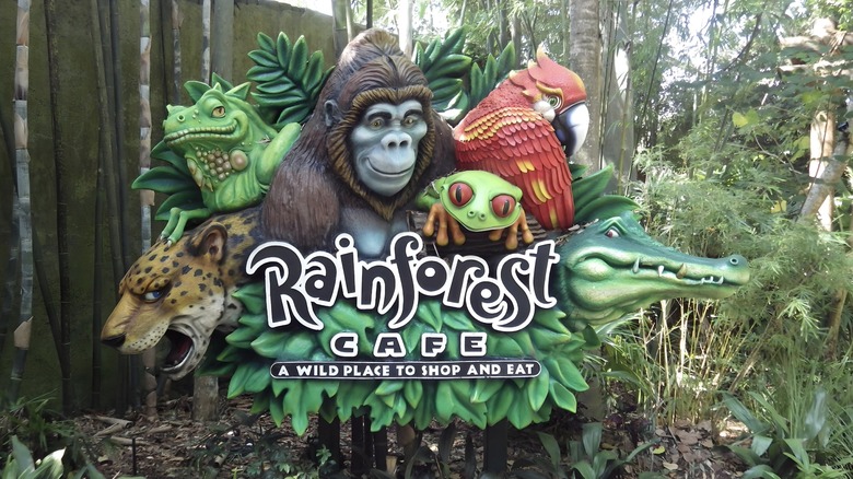 Rainforest Cafe Animal Kingdom sign