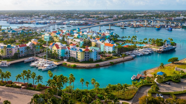 Aerial view of Nassau, the Bahamas