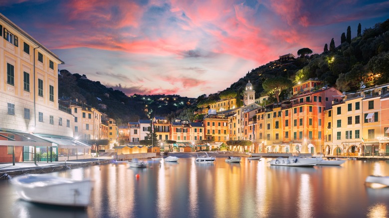 Portofino, Italy at twilight