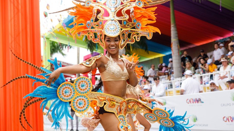 Woman in a Carnival costume