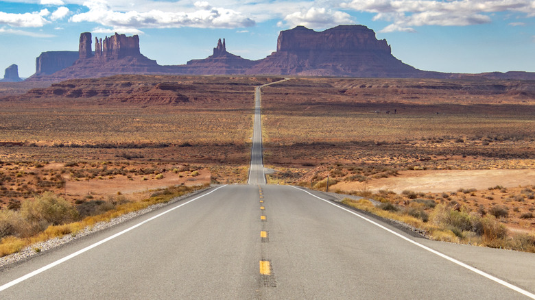 Scenic views of monument valley