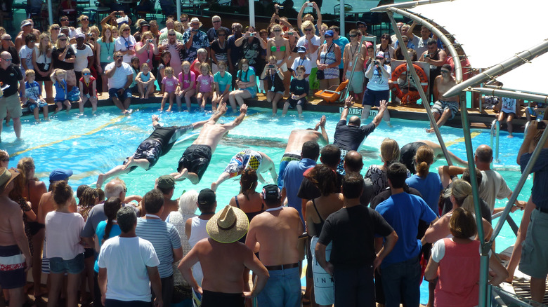 Cruise belly flop competition